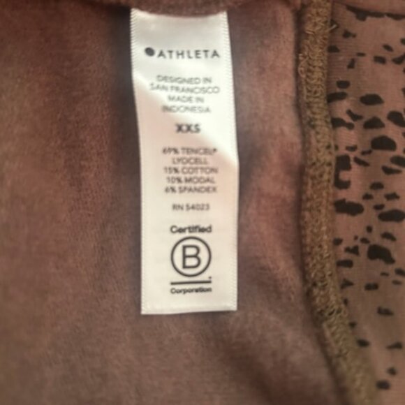 NWOT Athleta Studio to Street Splatter Animal Print Crewneck Sweatshirt - Picture 8 of 10